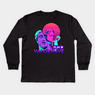 PLAY VAPORWAVE Kids Long Sleeve T-Shirt